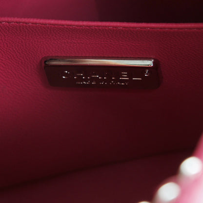 Chanel Python Quilted Drawstring Bag Pink 9 of 10