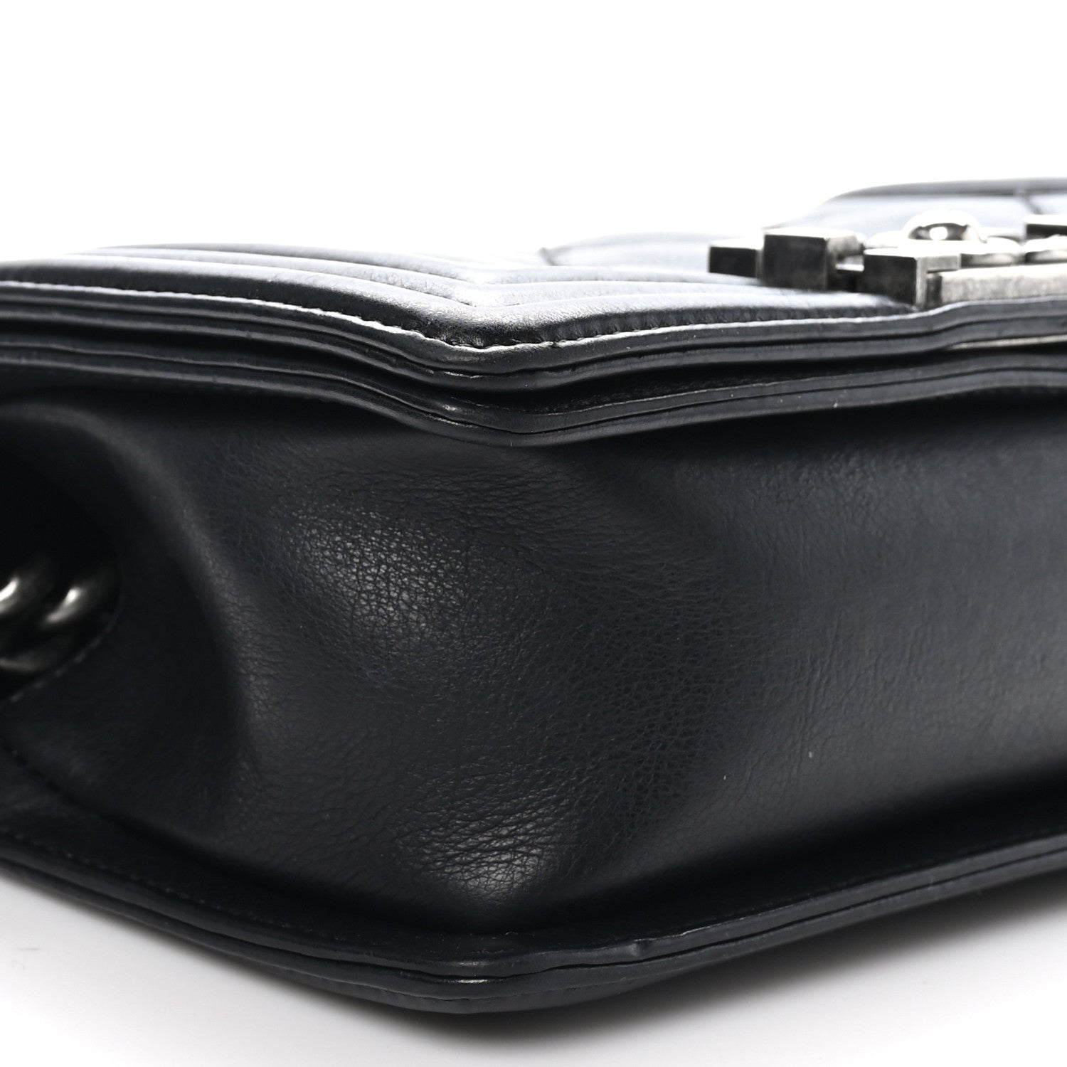 Chanel Calfskin Double Stitch Small Boy Flap Black 9 of 11