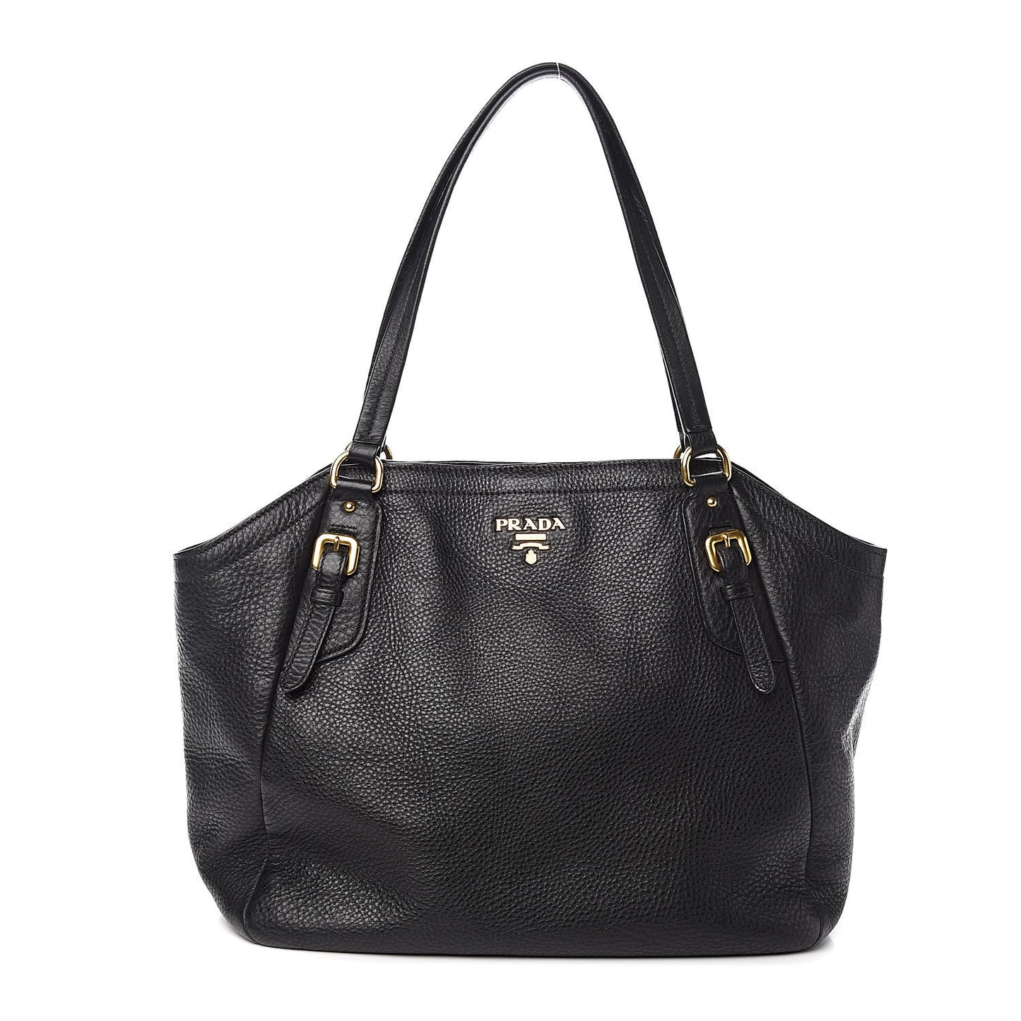 Vitello Daino Shoulder Bag Black