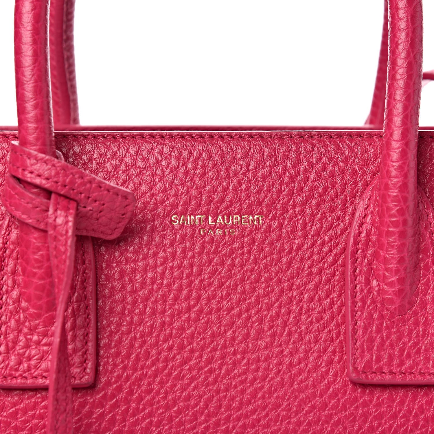 Saint Laurent Grained Calfskin Baby Sac De Jour Lipstick Fuchsia 7 of 10