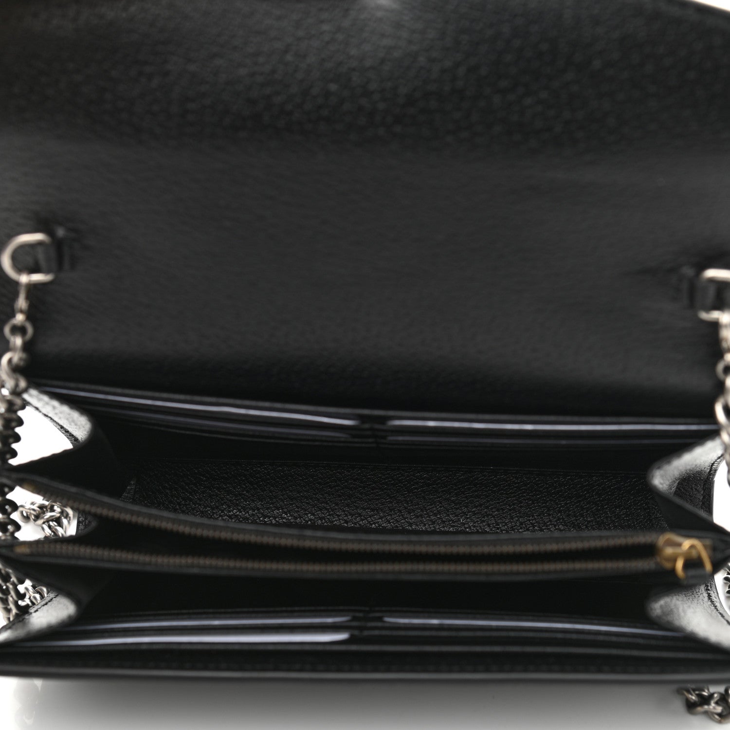 Gucci Calfskin Web Mini Dionysus Chain Wallet Black 5 of 10