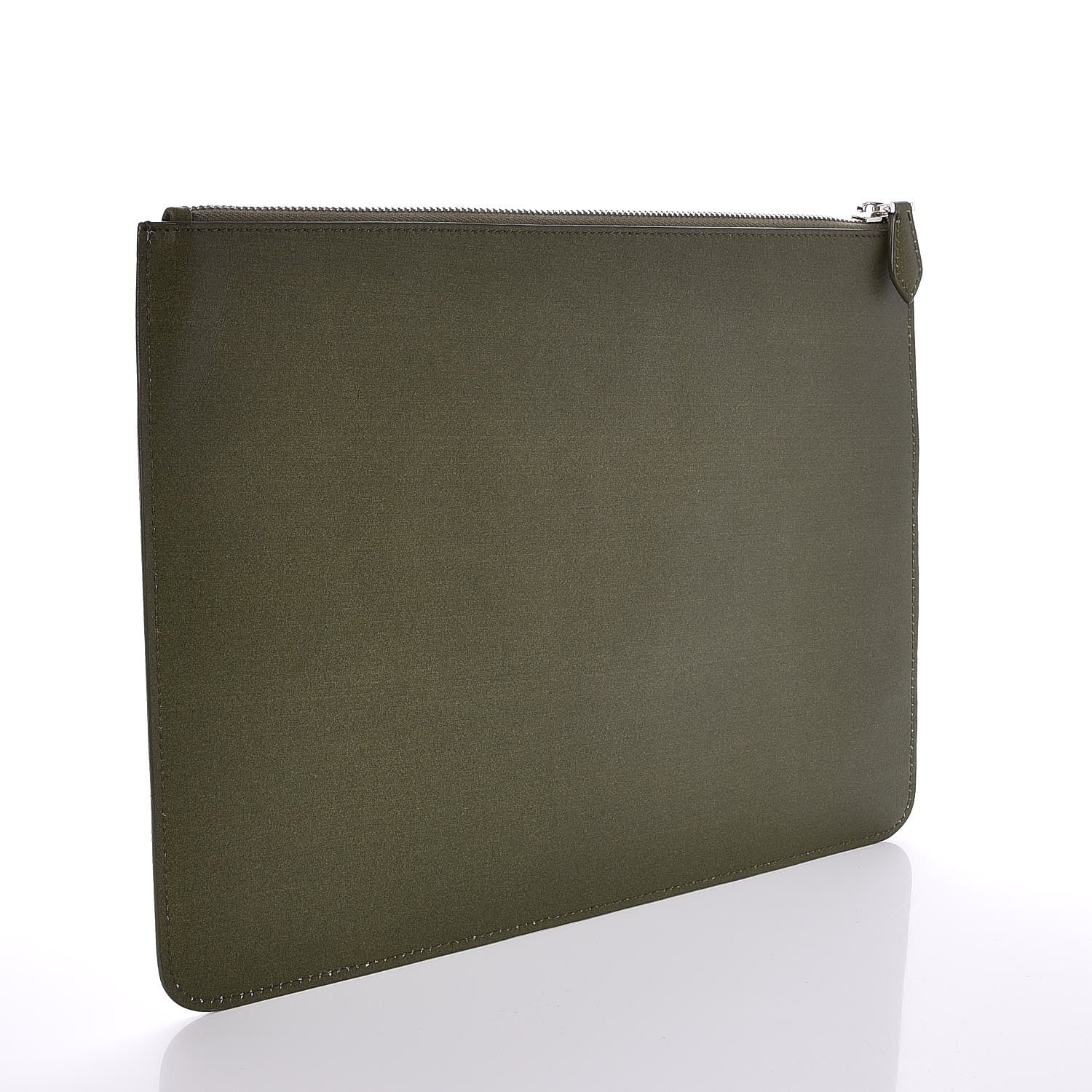 Givenchy Calfskin Egyptian Print Zip Pouch Olive 3 of 8