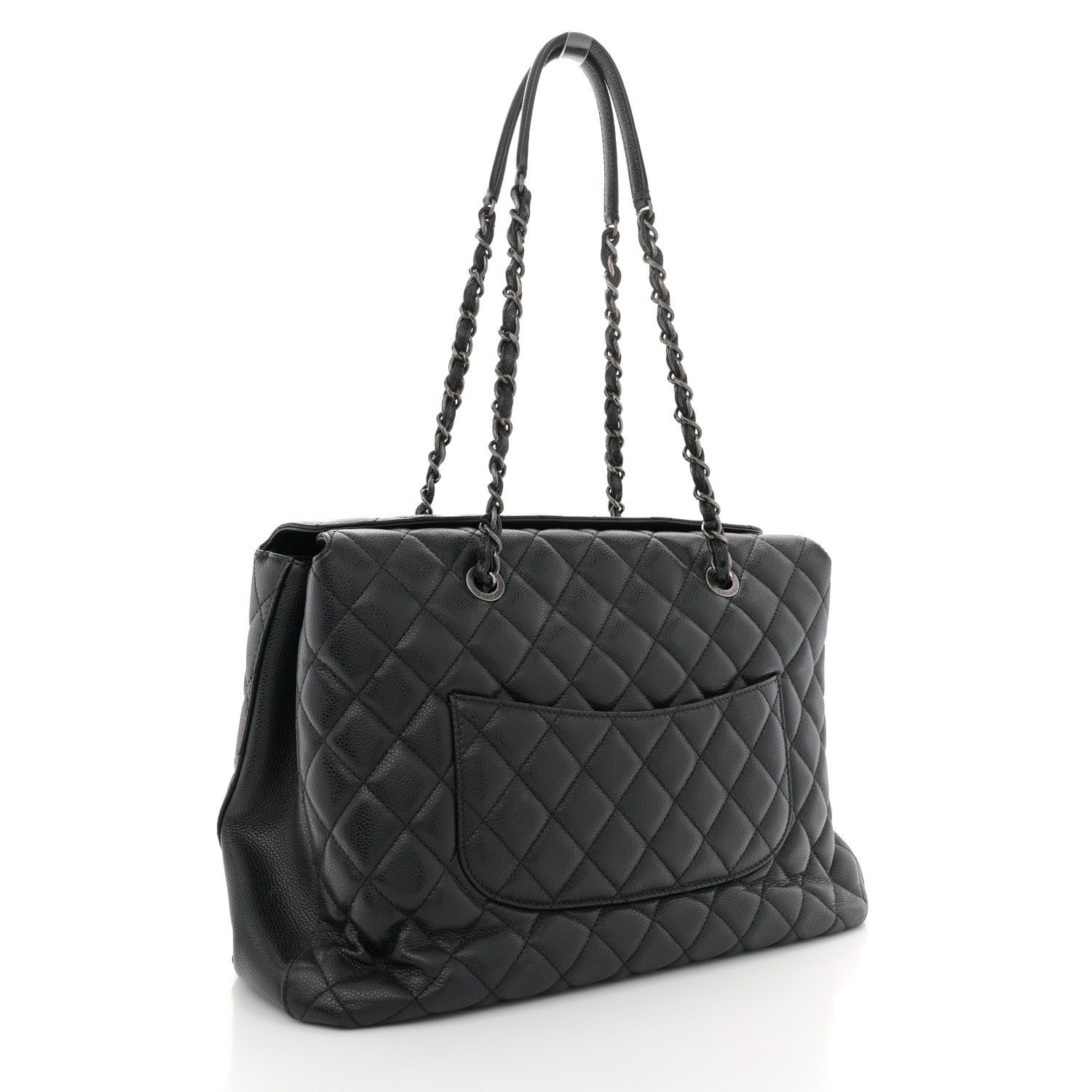 Chanel Caviar Quilted City Shopping Tote Black 2 of 13