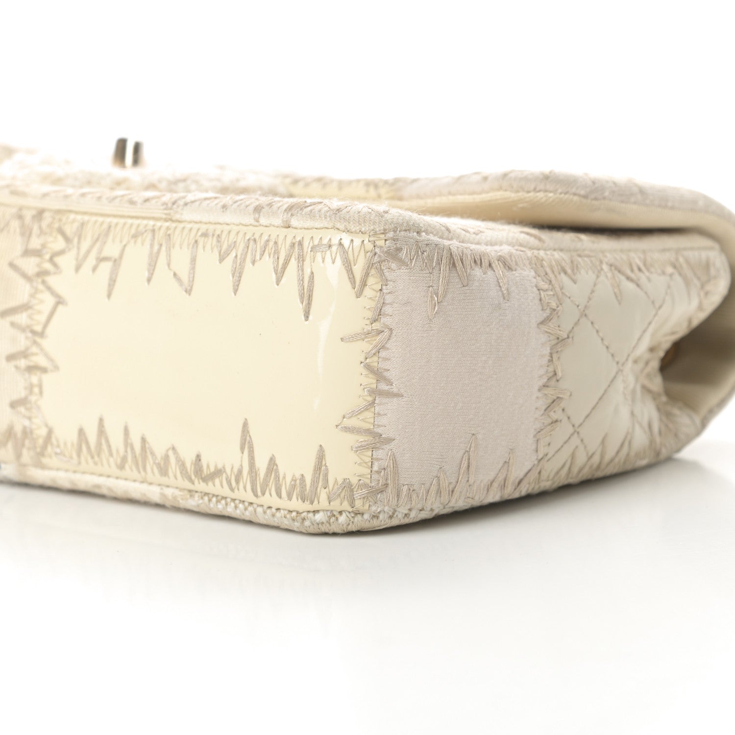 Chanel Tweed Patchwork Medium Single Flap White 10 of 13