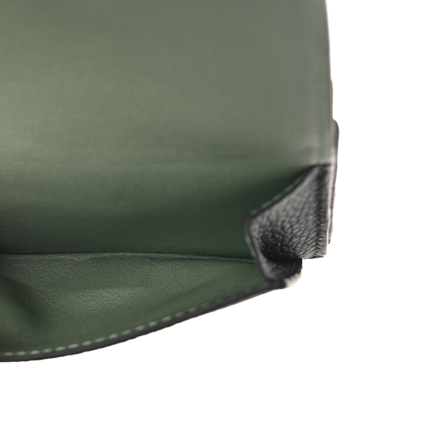 Grained Calfskin Compact Wallet Antracite