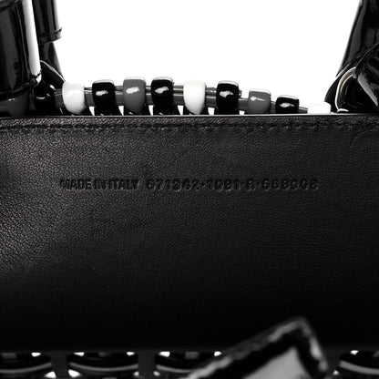 Balenciaga Patent XS Bistro Basket Black White 7 of 10