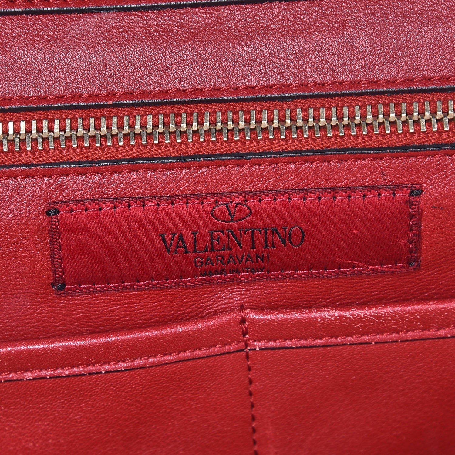 Valentino Garavani Vitello Medium Rockstud Tote Rosso Valentino 7 of 12