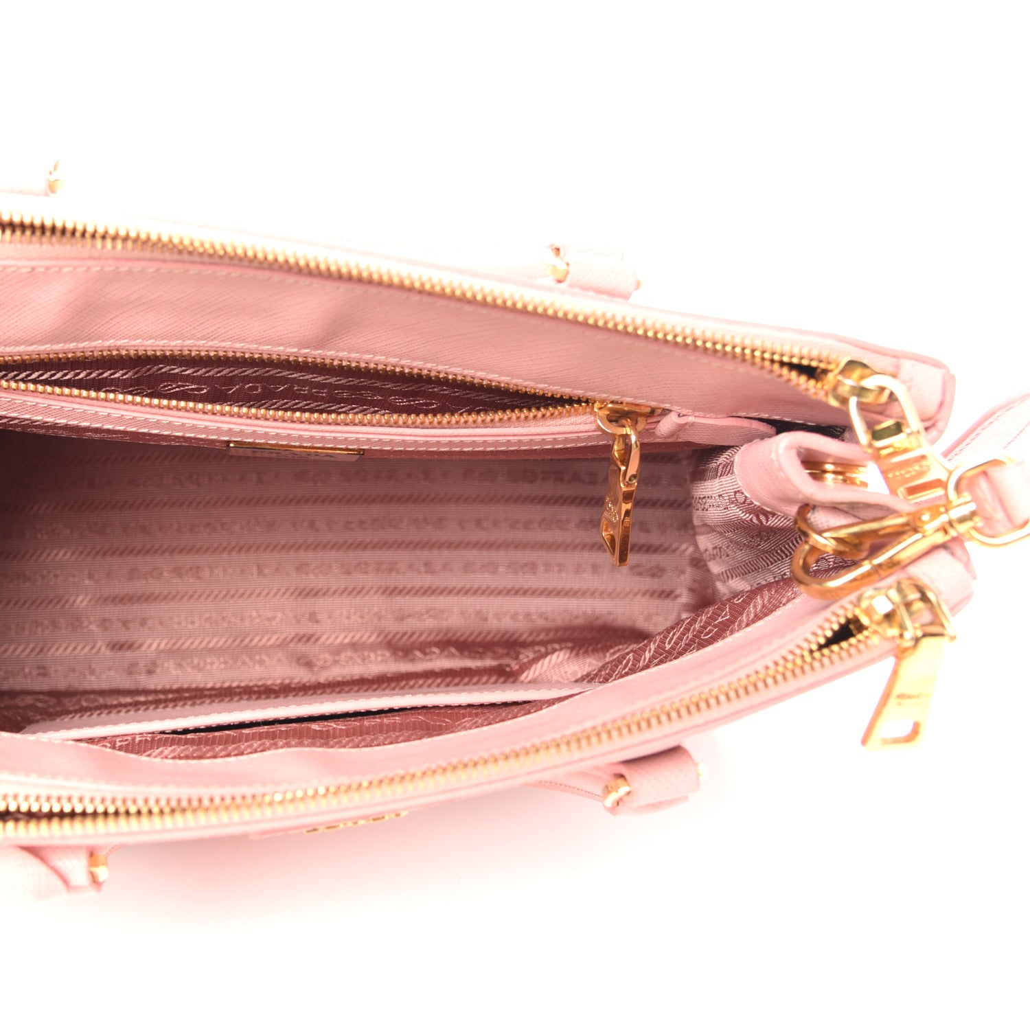 Prada Saffiano Small Galleria Double Zip Tote Orchidea 5 of 10