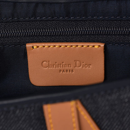 Christian Dior Denim Calfskin Saddle Bag Blue 6 of 7