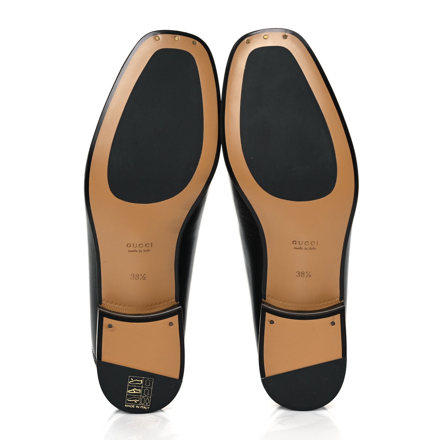Goatskin Womens Horsebit Mid-Heel Loafers 38.5 Black