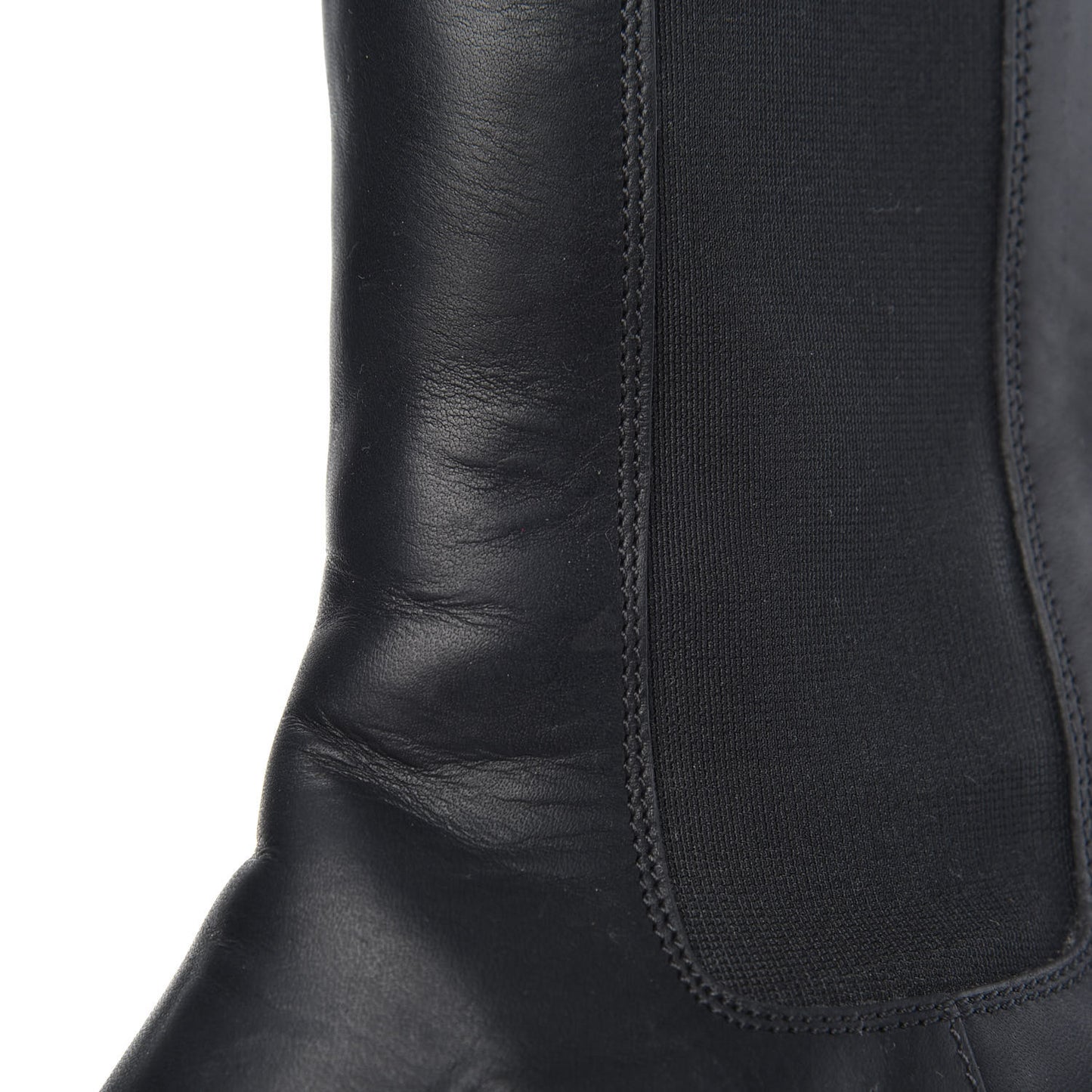 Calfskin The Tire Chelsea Boots 37.5 Black Transparent
