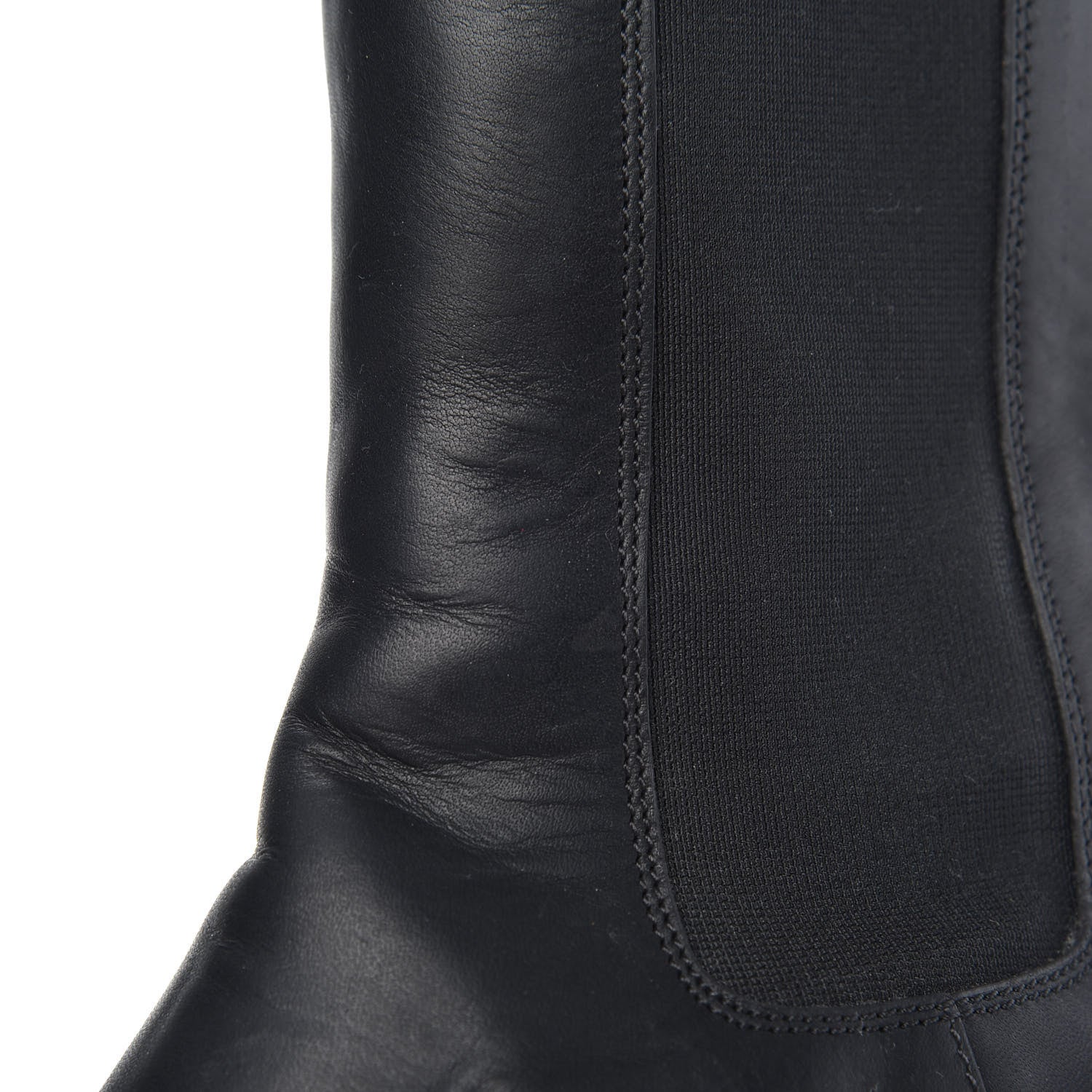 Bottega Veneta Calfskin The Tire Chelsea Boots 37.5 Black Transparent 7 of 9