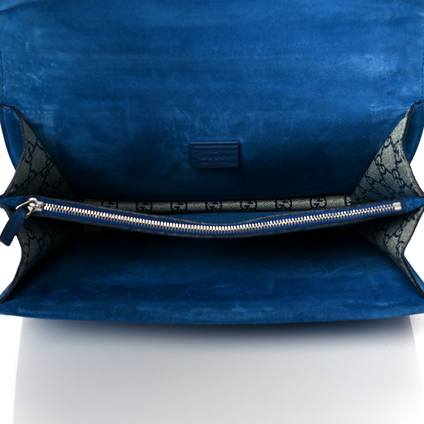 GG Supreme Monogram Blooms Medium Dionysus Shoulder Bag Beige Navy Vintage Blue