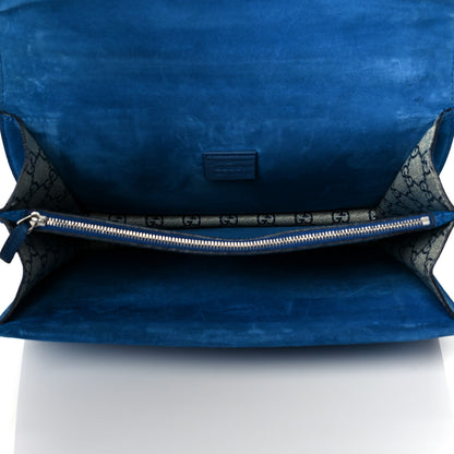 Gucci GG Supreme Monogram Blooms Medium Dionysus Shoulder Bag Beige Navy Vintage Blue 5 of 10