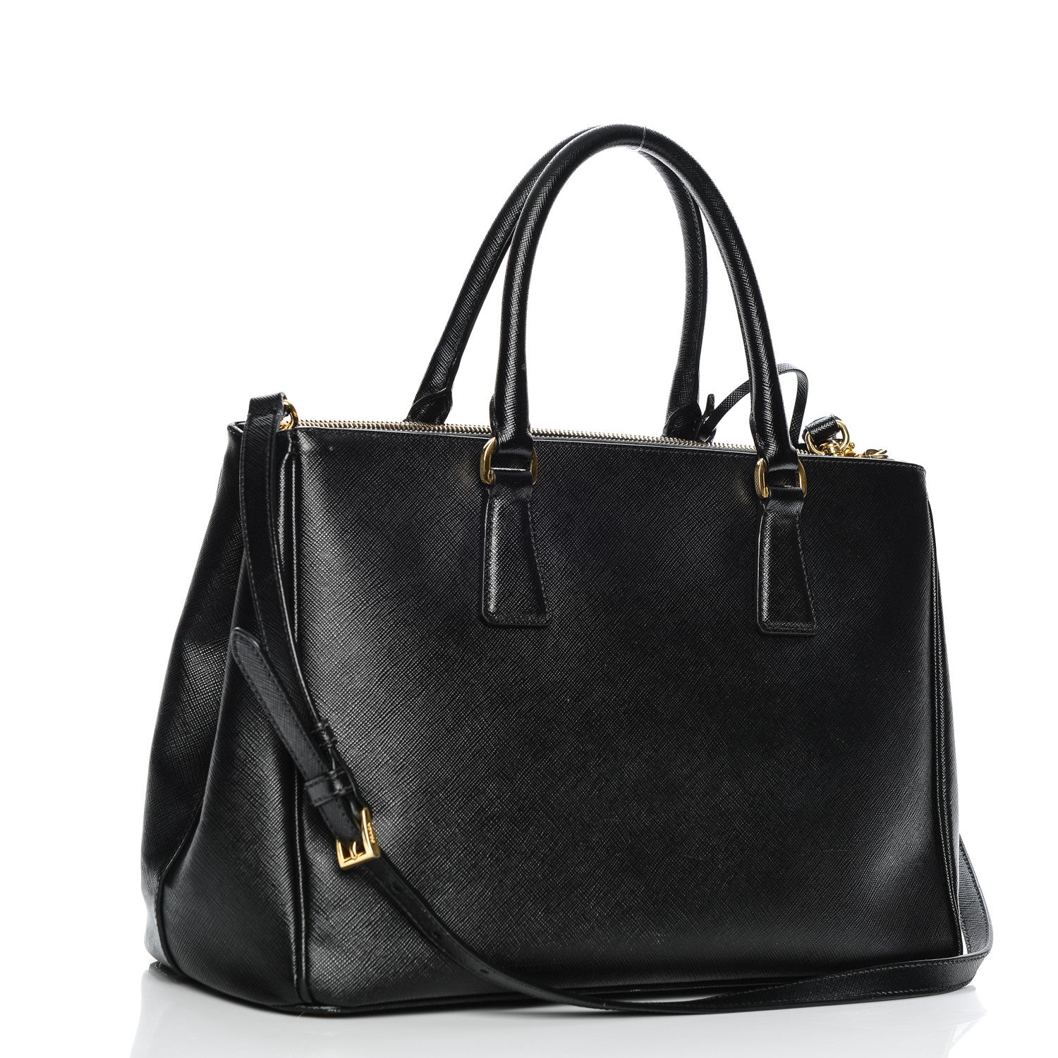 Prada Saffiano Medium Galleria Double Zip Tote Black 3 of 12