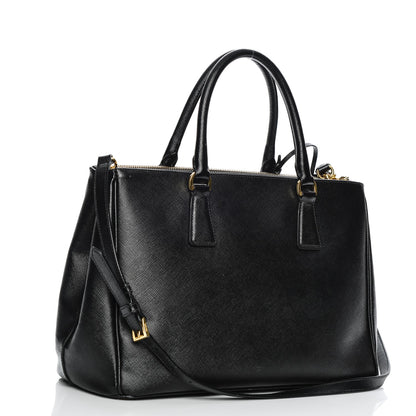 Prada Saffiano Medium Galleria Double Zip Tote Black 3 of 12