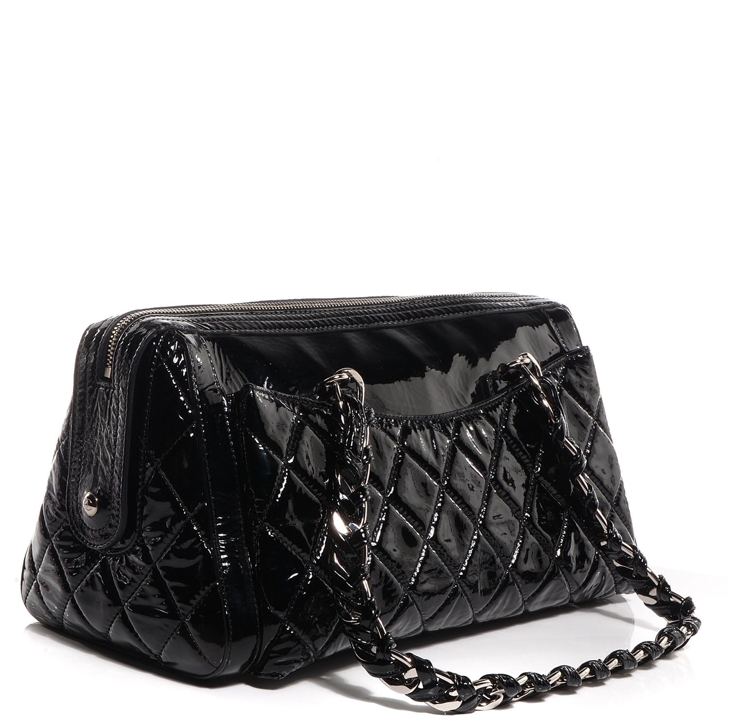 Chanel Patent Day Glo Flap Bag Black 4 of 7