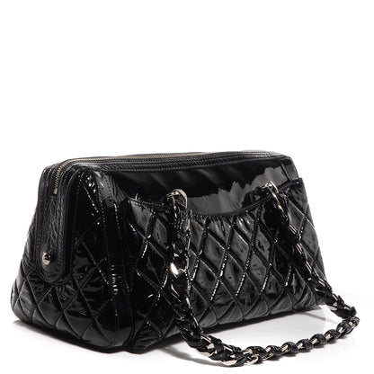 Chanel Patent Day Glo Flap Bag Black 4 of 7