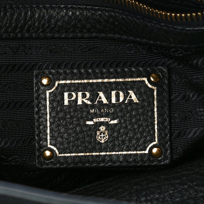 Prada Vitello Daino Top Handle Tote Black 5 of 11