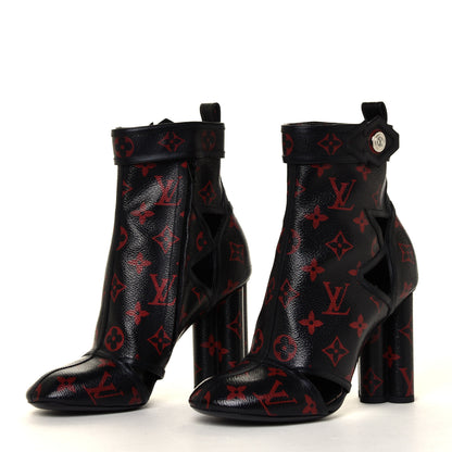 Louis Vuitton Monogram Infrarouge Logomania Ankle Boots 36 Black 6 of 12