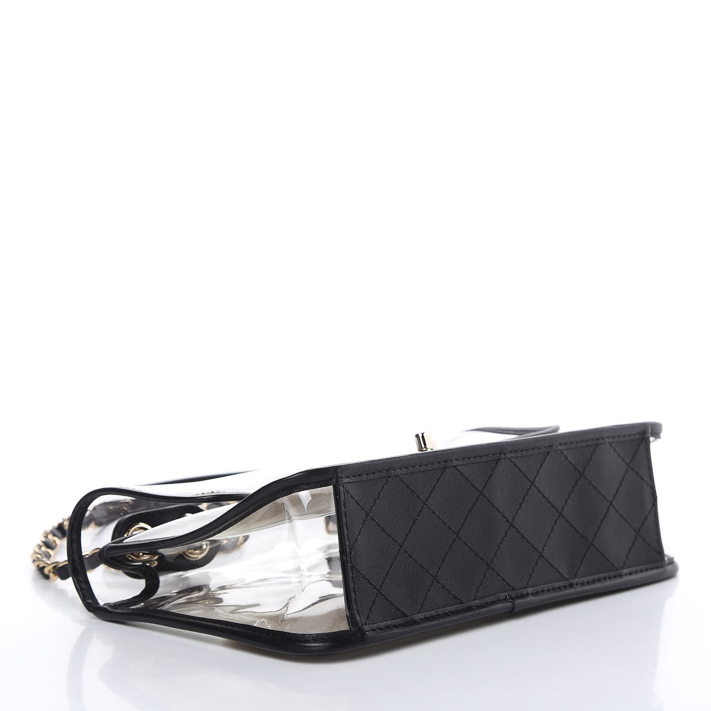 Lambskin PVC Medium Coco Sand Flap Black