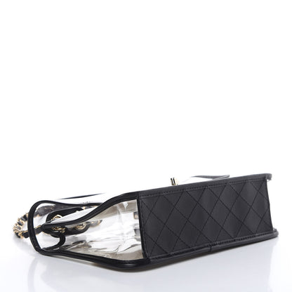 Chanel Lambskin PVC Medium Coco Sand Flap Black 4 of 10