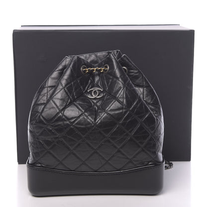 Chanel Aged Calfskin Quilted Gabrielle Backpack Black 11 of 11