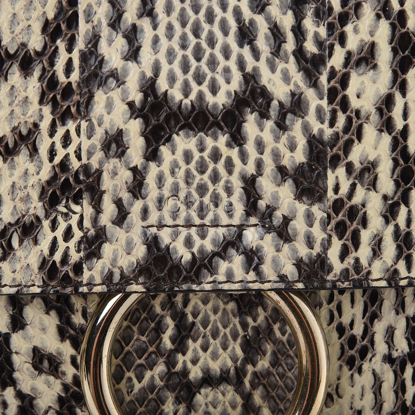 Python Medium Faye Shoulder Bag Natural