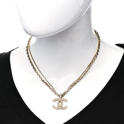 Chanel Crystal CC Multi Strand Chain Necklace Gold 1 of 5