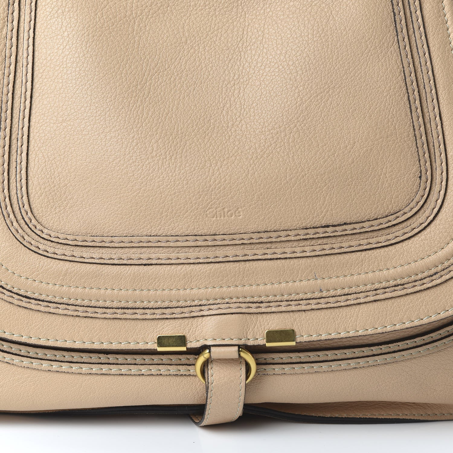 Chloe Calfskin Large Marcie Satchel Light Tan 9 of 10