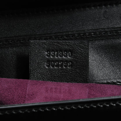 Gucci Regent Calfskin Bamboo Medium Lady Lock Top Handle Bag Black 7 of 7
