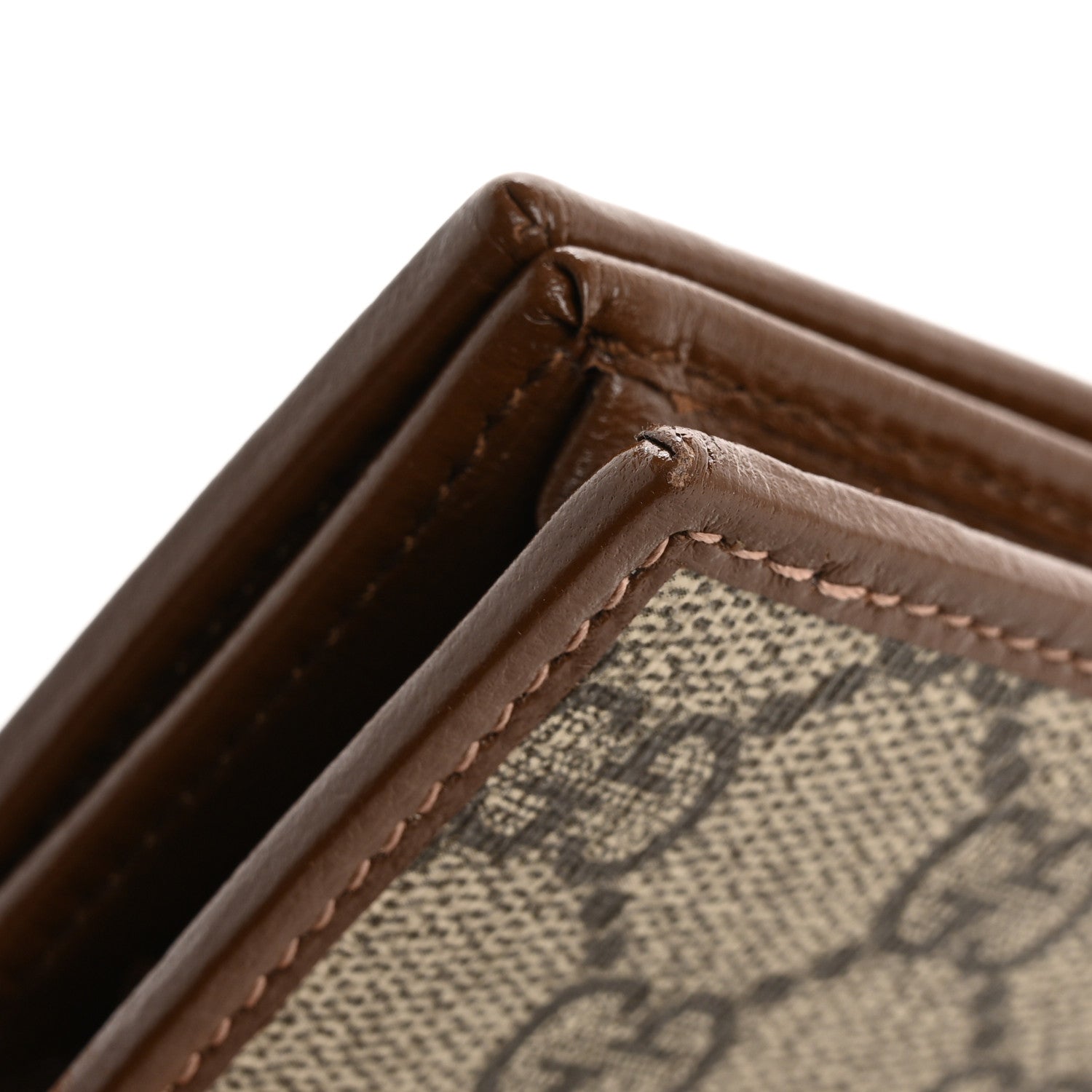 Gucci GG Supreme Monogram Horsebit 1955 Card Case Wallet Beige Ebony Brown Sugar 9 of 11