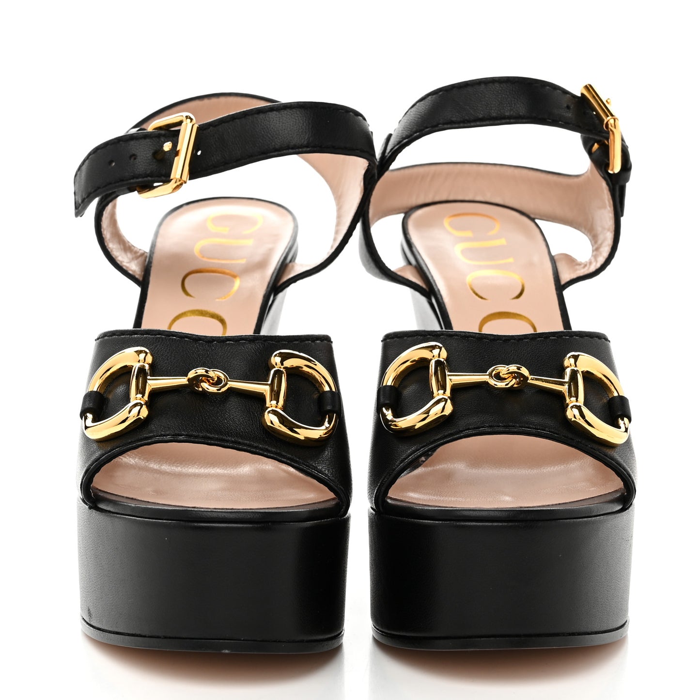 Nappa Charlotte Horsebit 40/135mm Platform Sandals 37 Black