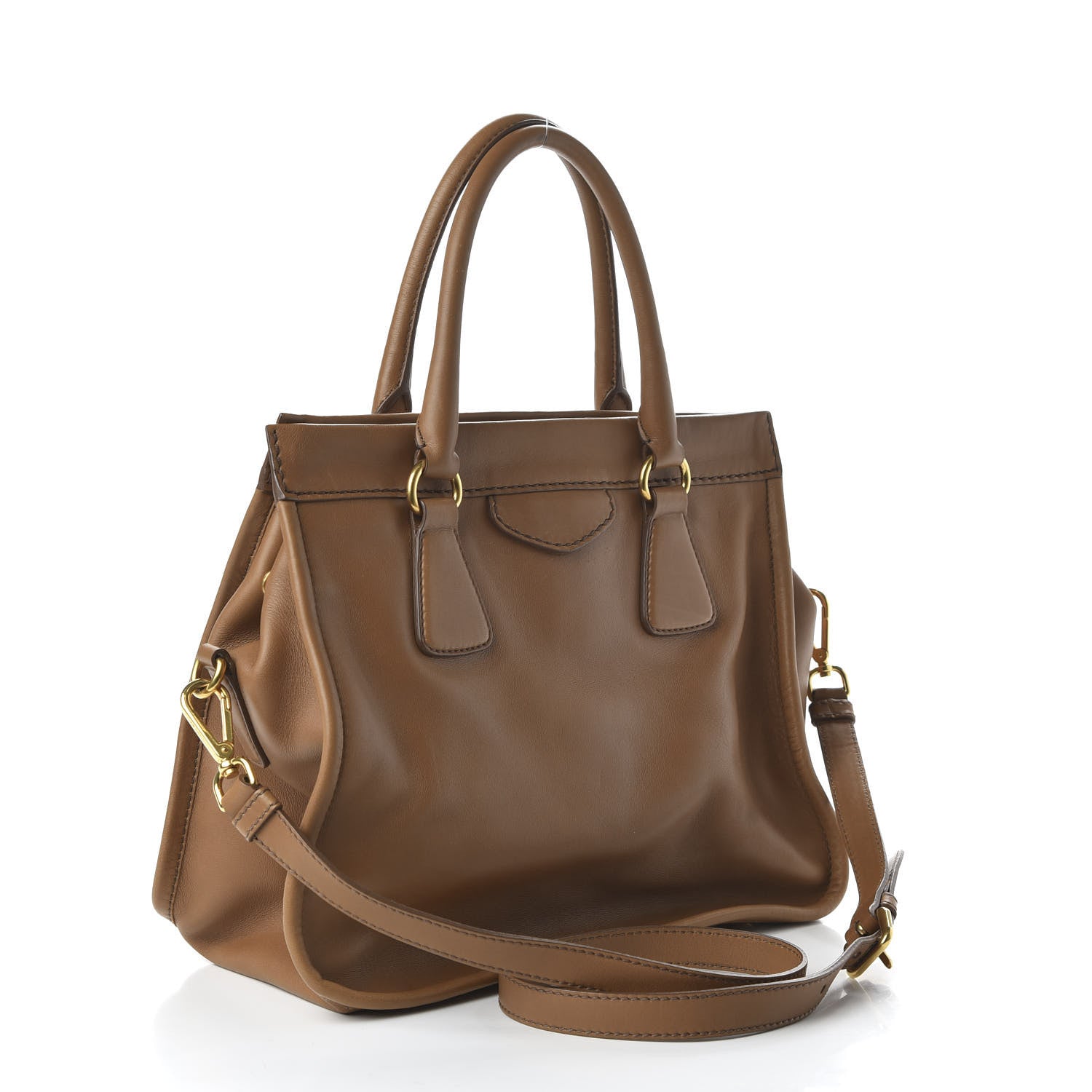 Prada City Calf Tote Caramel 3 of 9