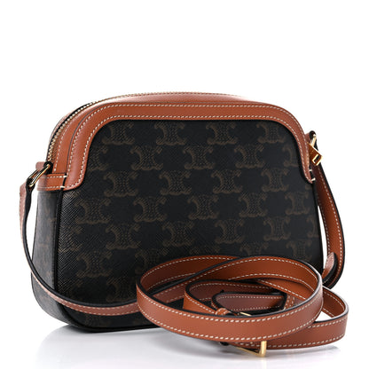 Celine Triomphe Canvas Paris Small Camera Bag Tan 4 of 10