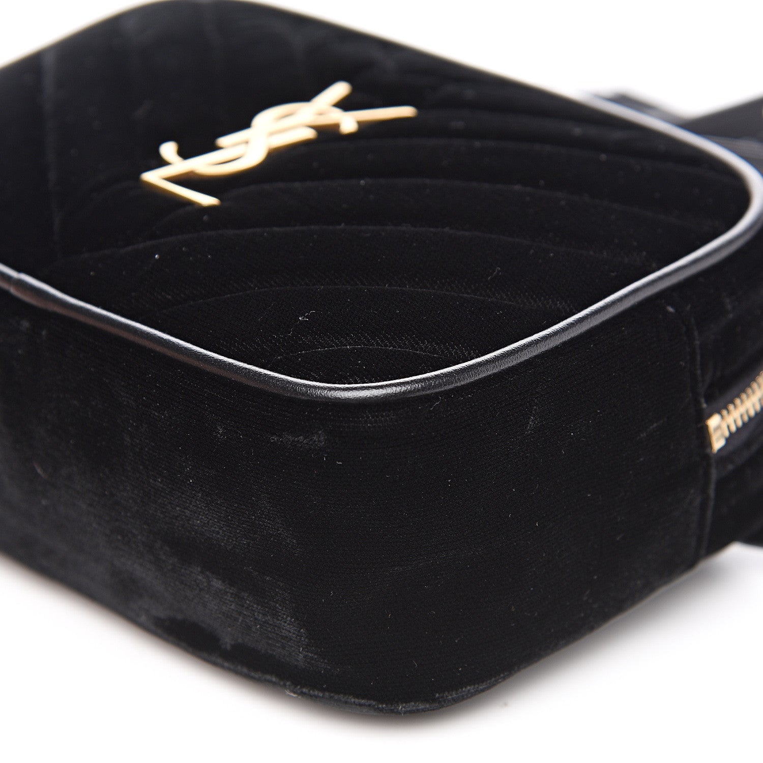 Saint Laurent Velour Matelasse Monogram Lou Belt Bag Black 8 of 8