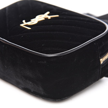 Saint Laurent Velour Matelasse Monogram Lou Belt Bag Black 8 of 8