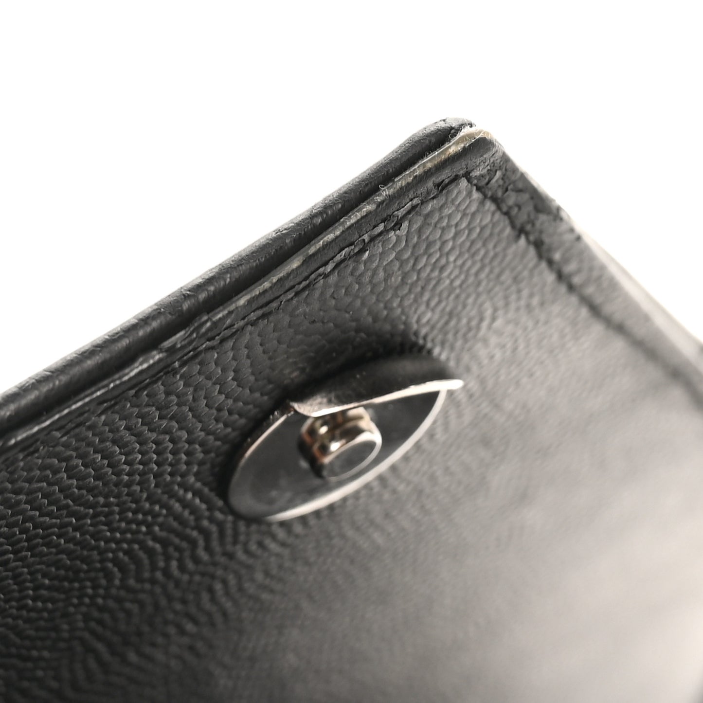 Grain De Poudre Textured Mixed Matelasse Triquilt Small Monogram Satchel Black