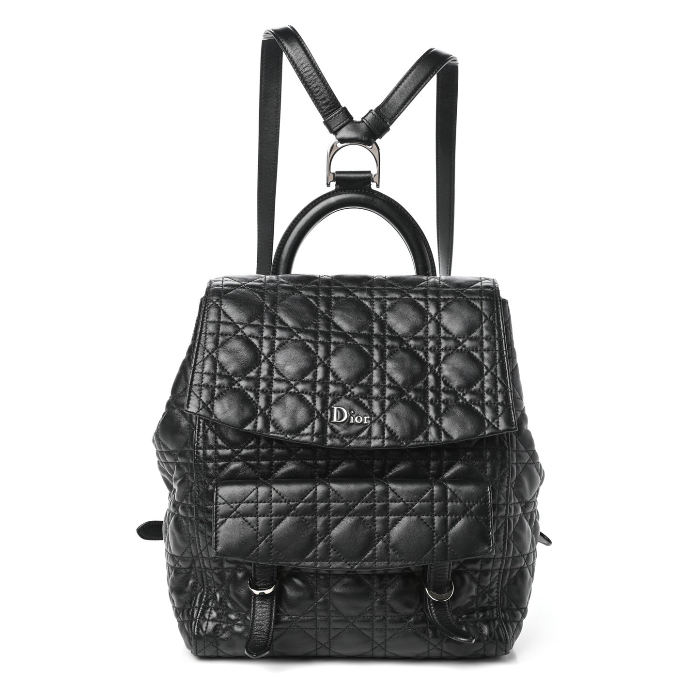 Lambskin Cannage Large Stardust Backpack Black