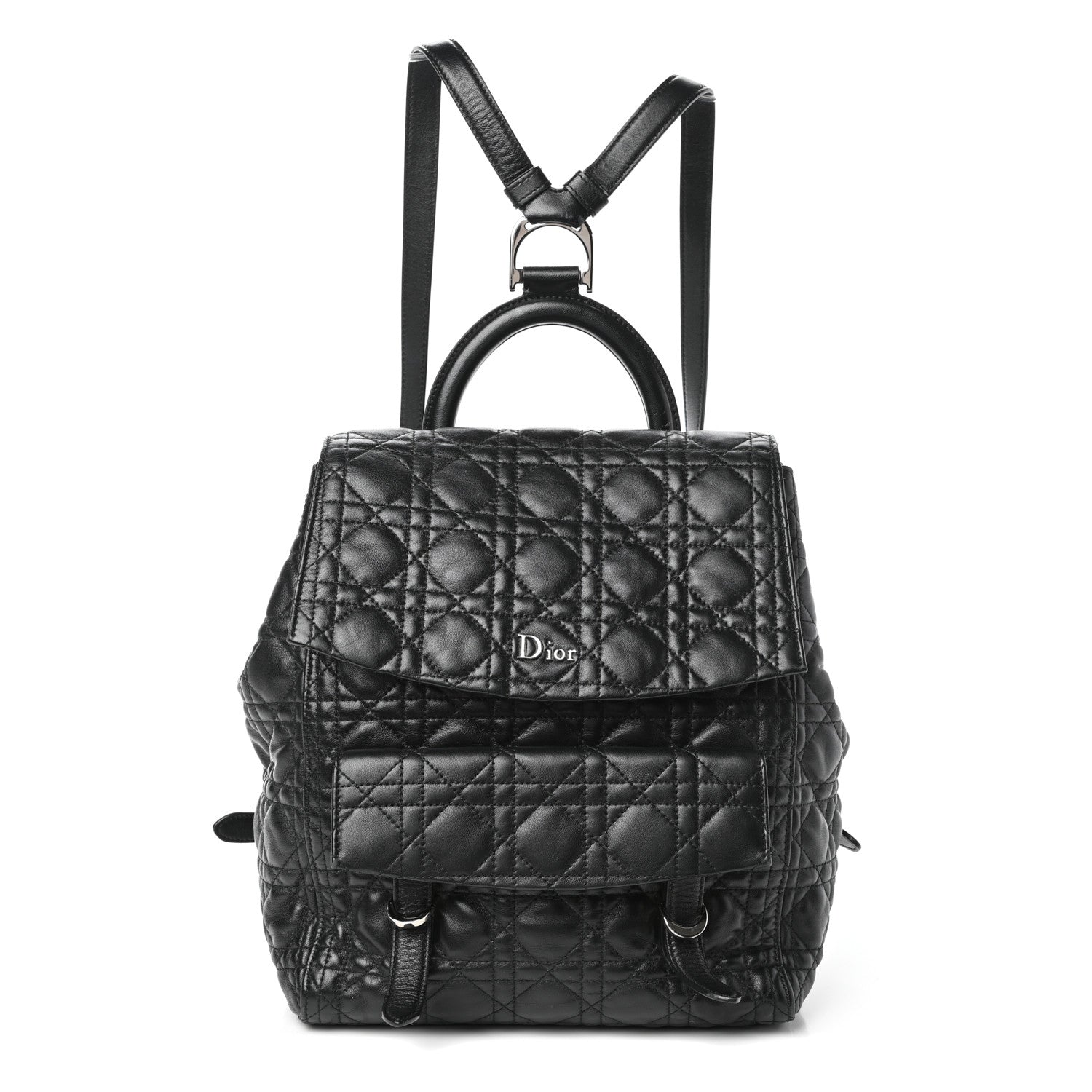 Christian Dior Lambskin Cannage Large Stardust Backpack Black 1 of 9