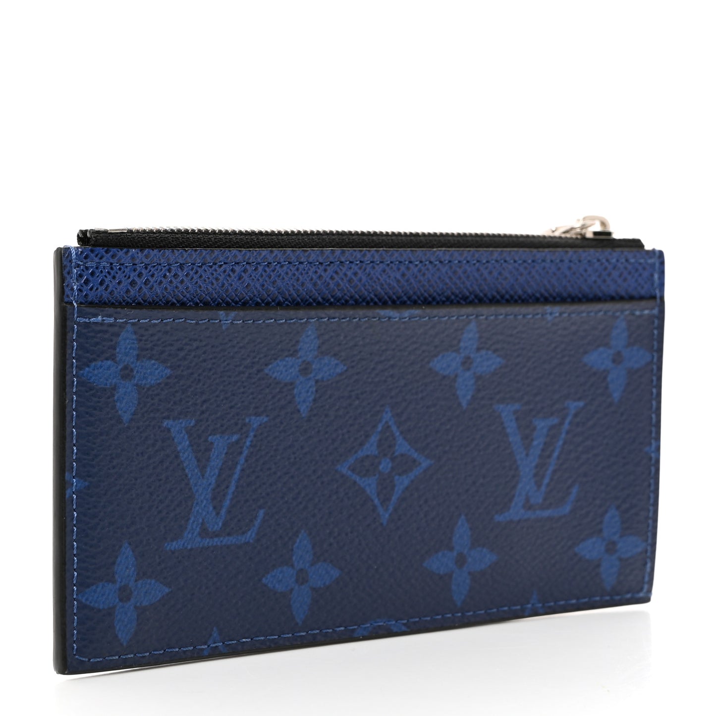 LOUIS VUITTON Monogram Taiga Coin Card Holder Cobalt