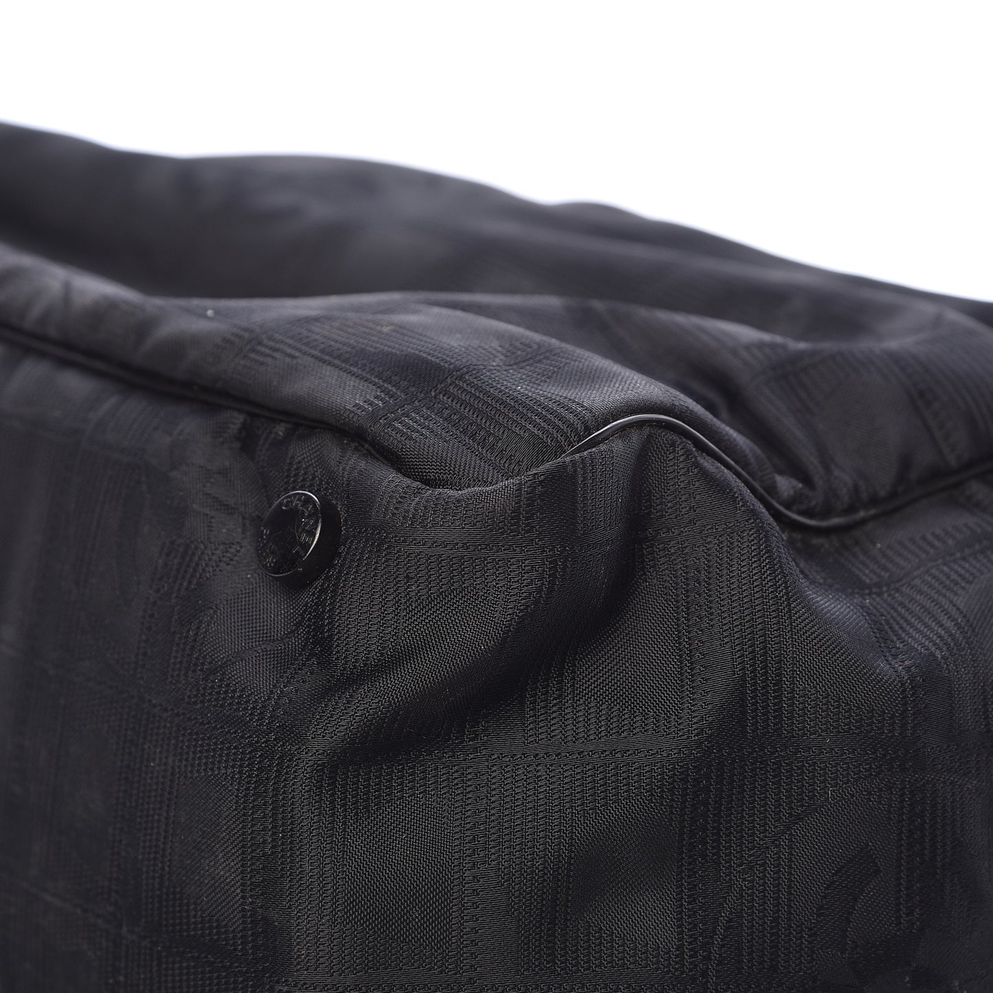 Nylon Large Travel Tote Black