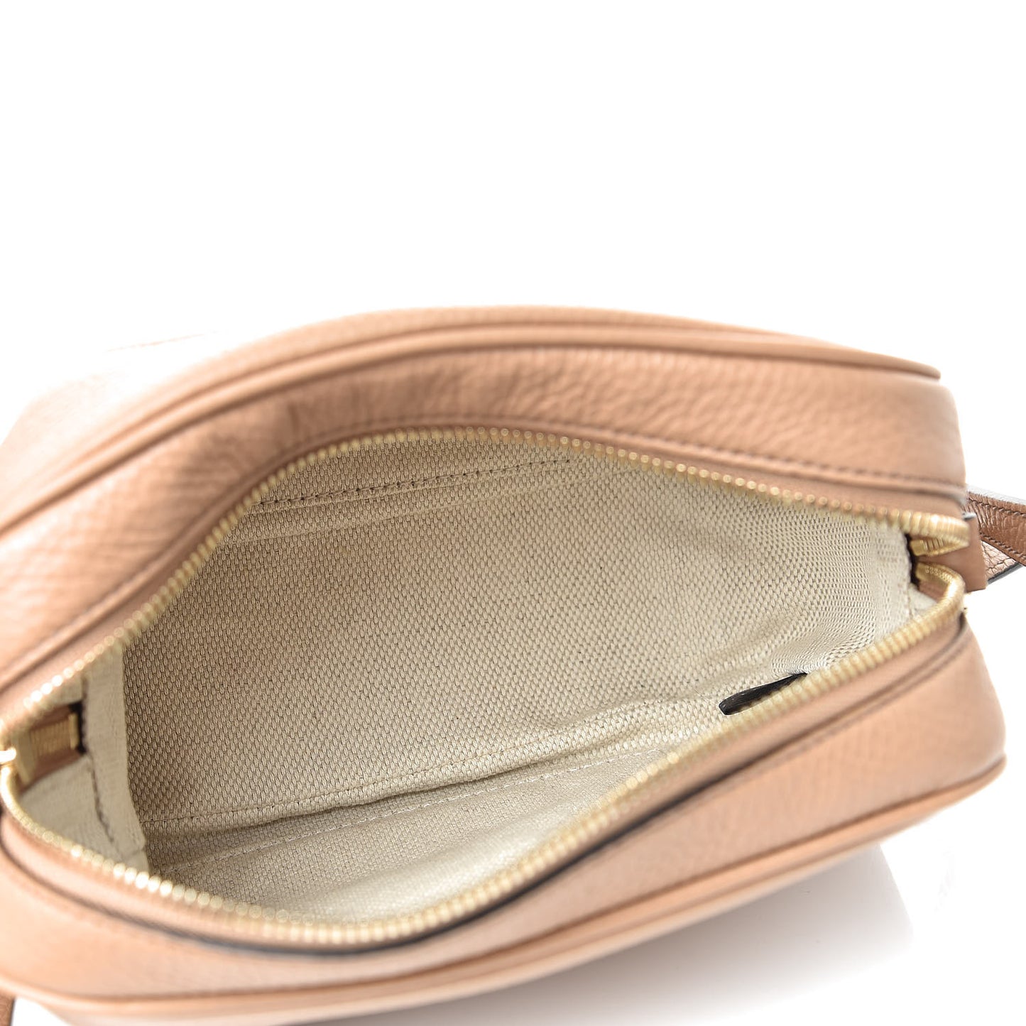 Pebbled Calfskin Small Soho Disco Bag Camelia