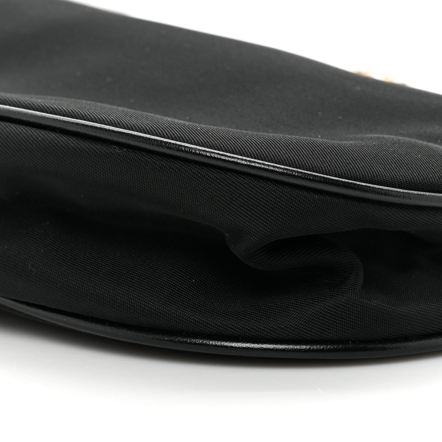 Tessuto Light Nylon Chain Shoulder Bag Black