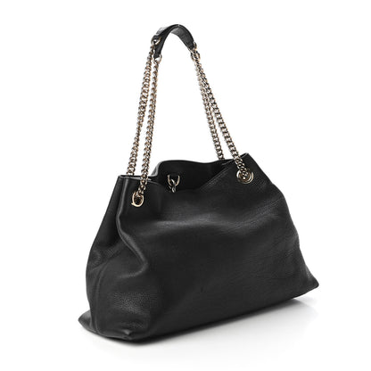 Gucci Pebbled Calfskin Medium Soho Chain Shoulder Bag Black 3 of 10