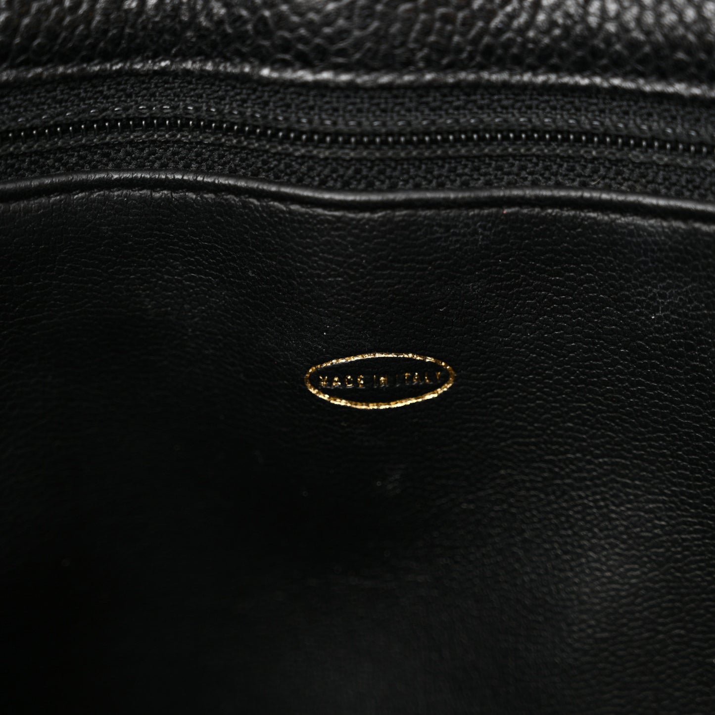 Caviar Flap Shoulder Bag Black