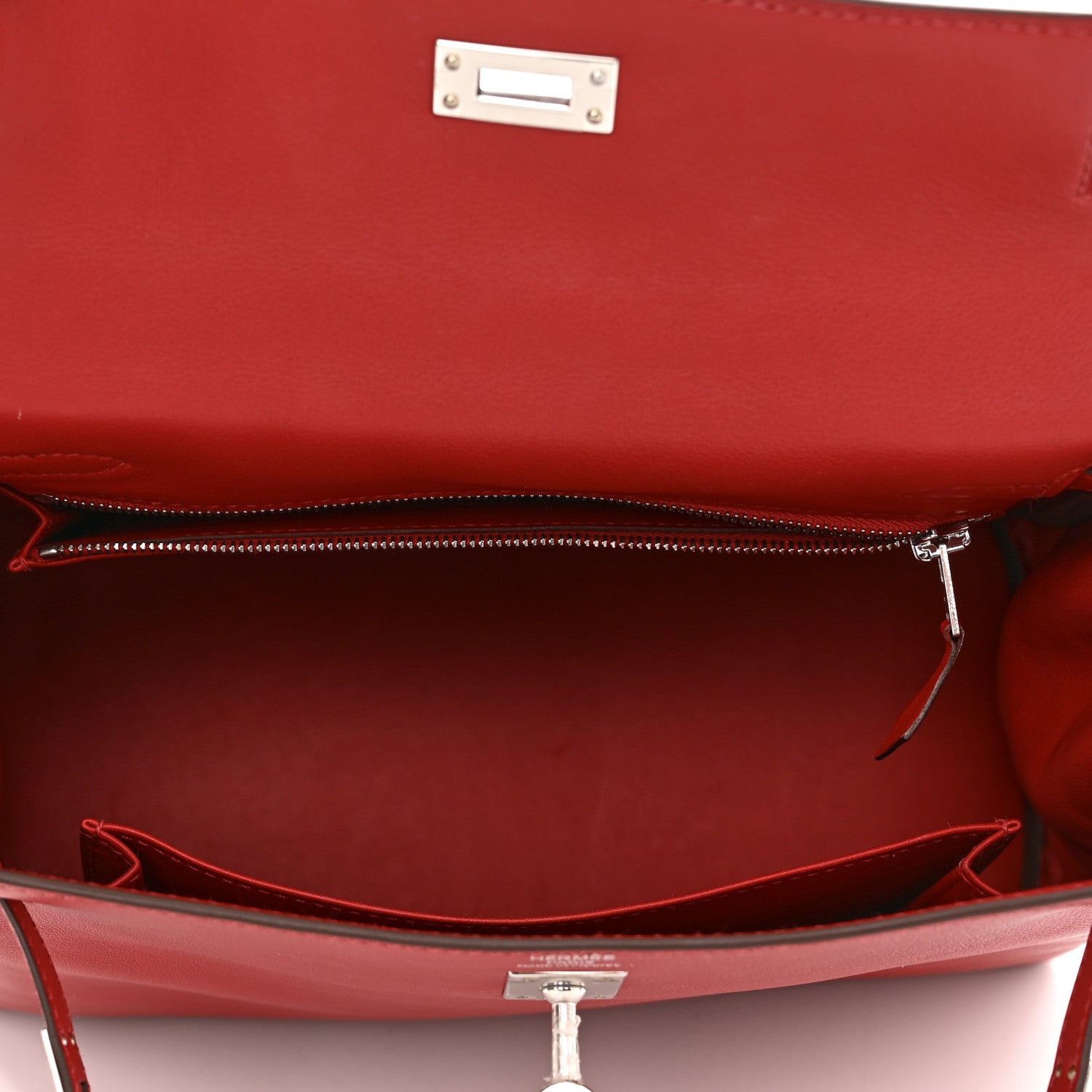 Hermes Swift Kelly Retourne 25 Rouge Piment 4 of 11