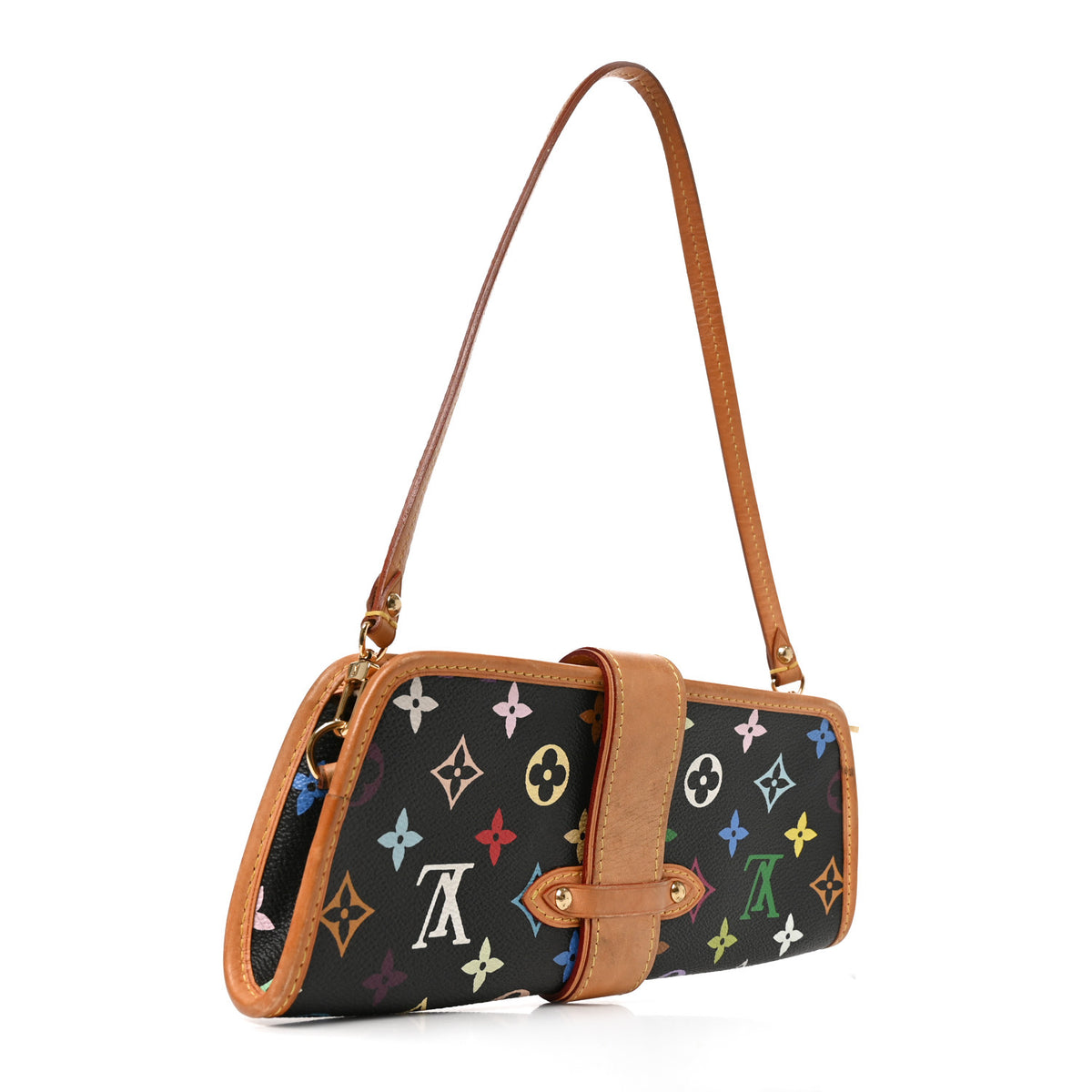 Louis Vuitton Monogram Multicolor Shirley Black 3 of 9