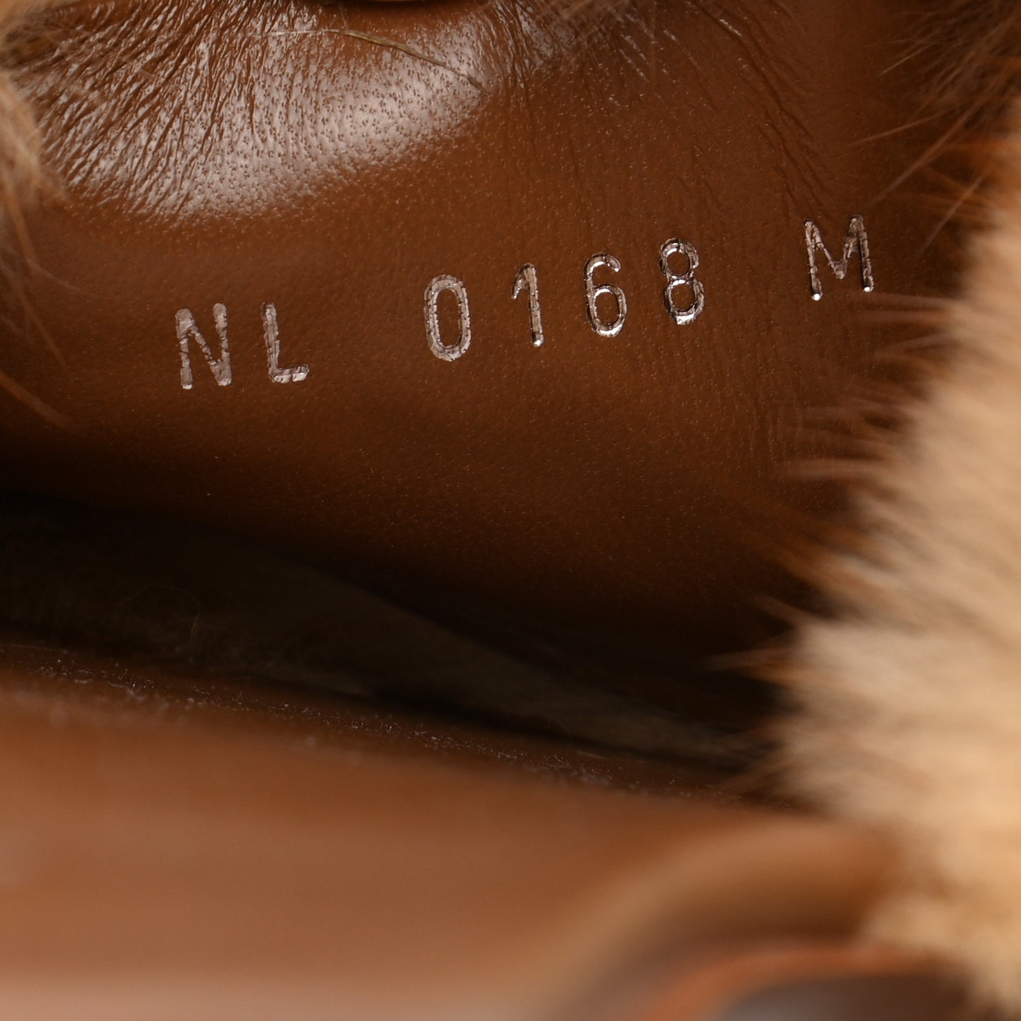 Mink Fur Lock It Flat Mule 38 Beige