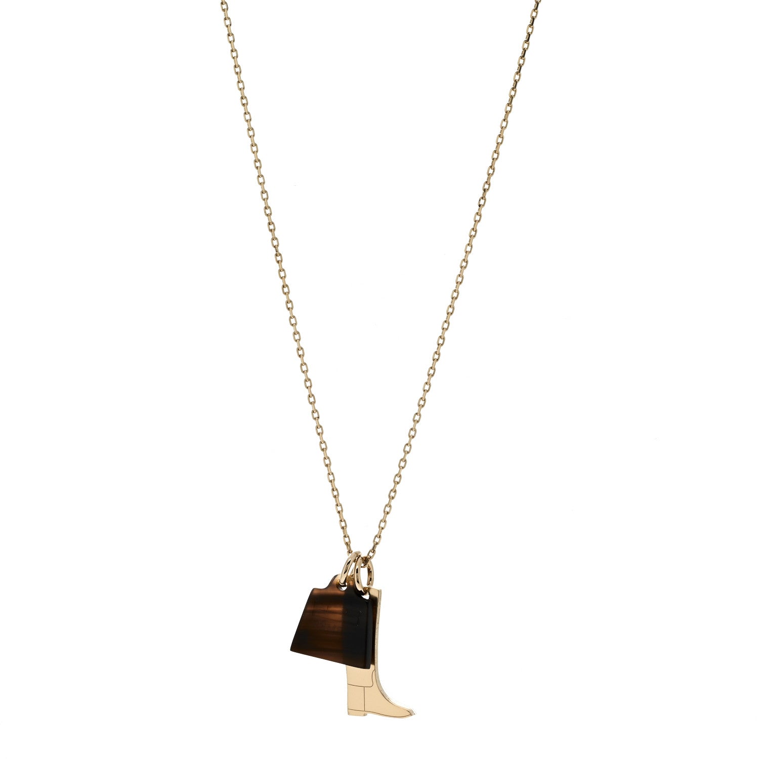 Hermes Permabrass Buffalo Horn Amulette Maroquinier PM Pendant